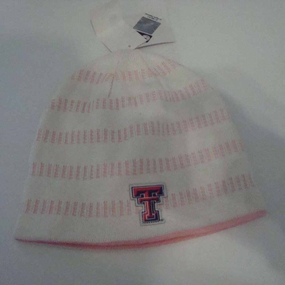 TEXAS TECH RED RAIDERS BEANIE KNIT TOBOGGAN SKI HAT CAP VINTAGE 00S Y2K W1